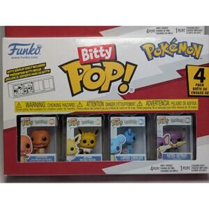 Funko Bitty Pop Pokemon Charmander Jolteon Lapras Rattata 4 Pack